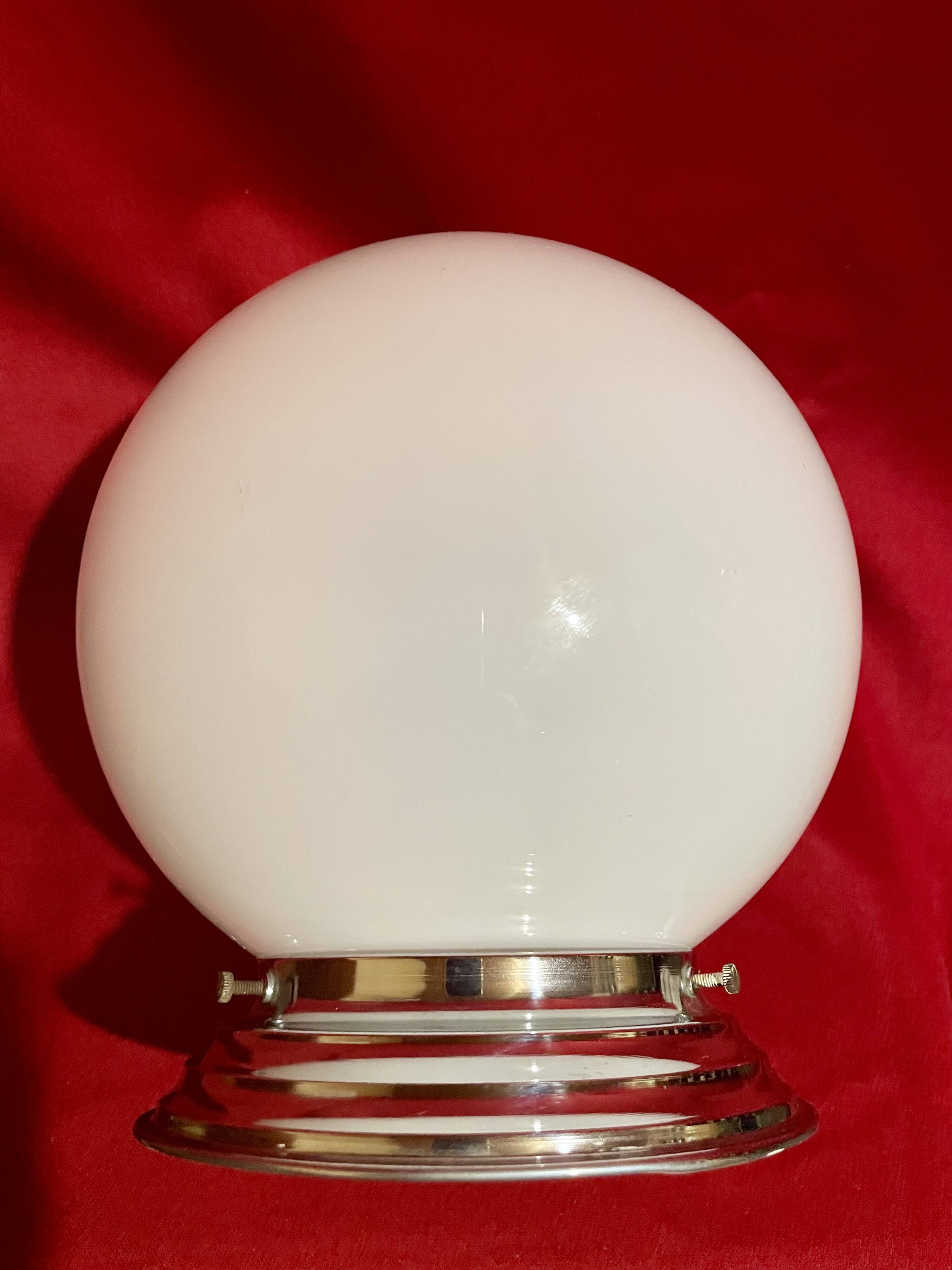 Vintage lamp or ceiling light, white opaline, 50s/60s
