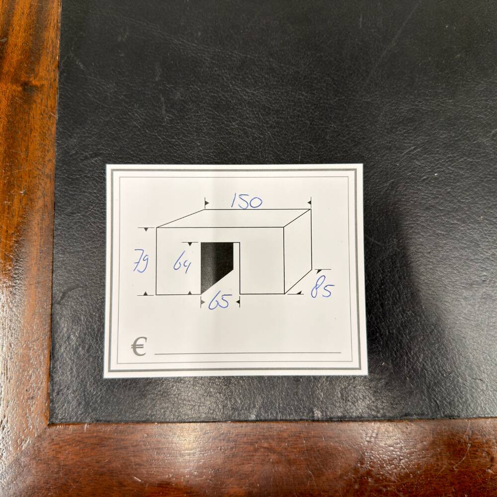 Bureau anglais classique avec cuir noir