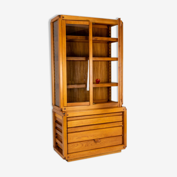Pierre Chapo, Elm shelf furniture, 1960s