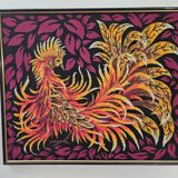 Tapisserie Oiseau de feu - Tableau Canevas vintage