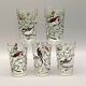5 small vintage silkscreened bird motif GLASSES 1960/70