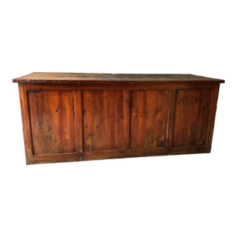 Old wooden store bank counter early twentieth century