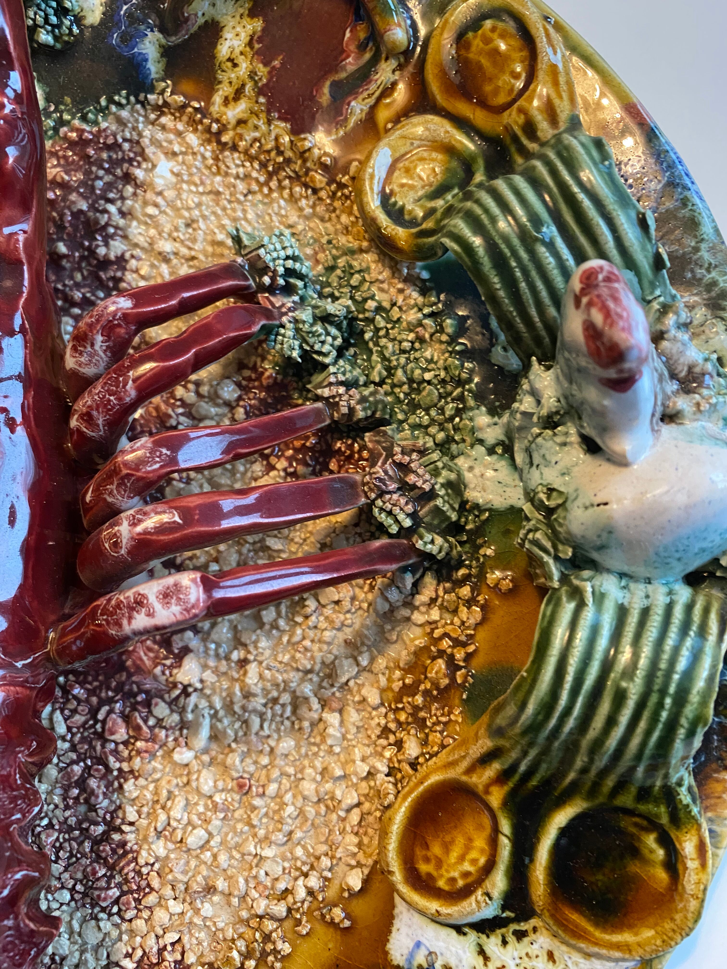 Portuguese Pottery Palissy Ware Plate