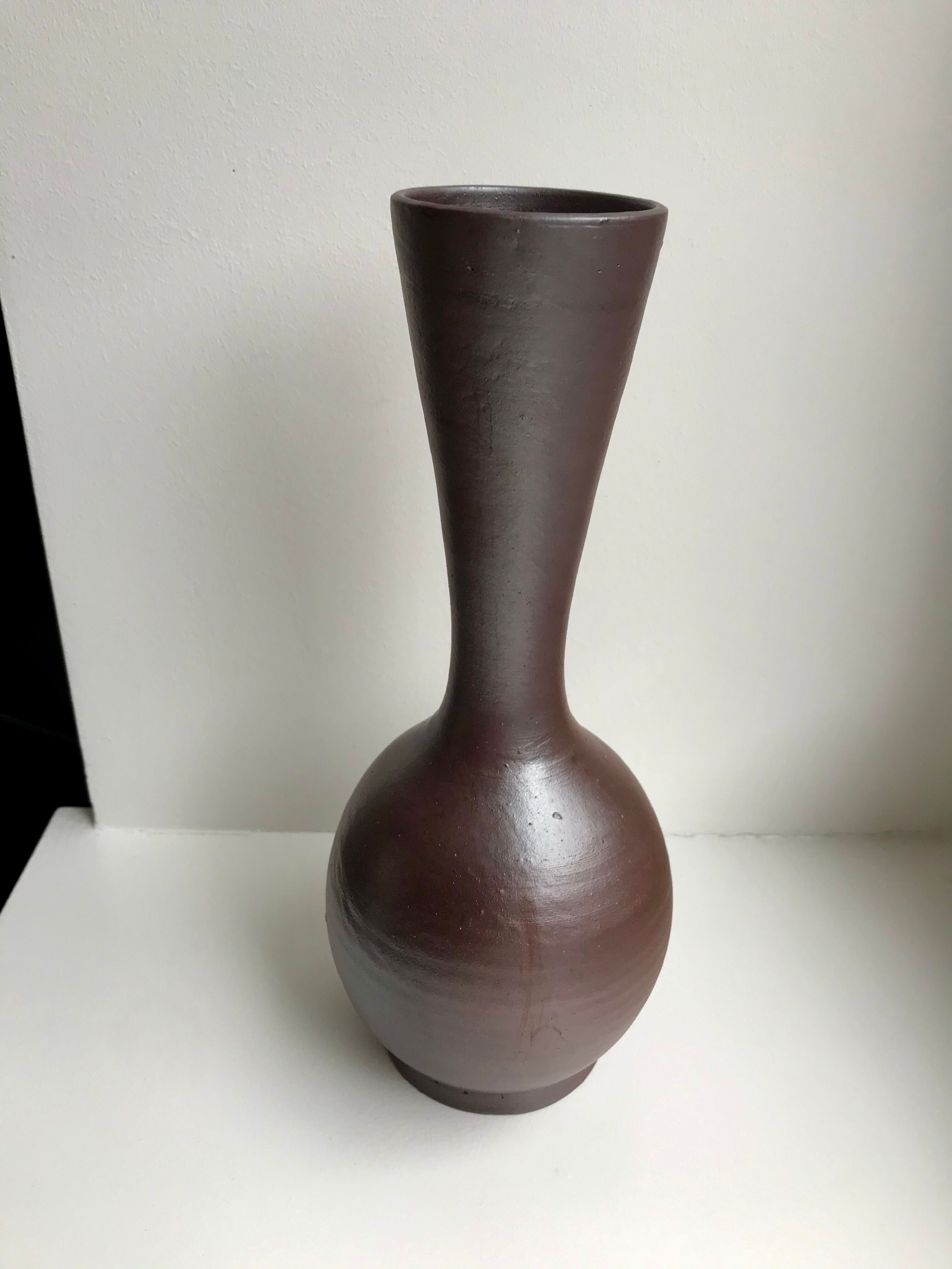 Handcrafted stoneware vase 70s