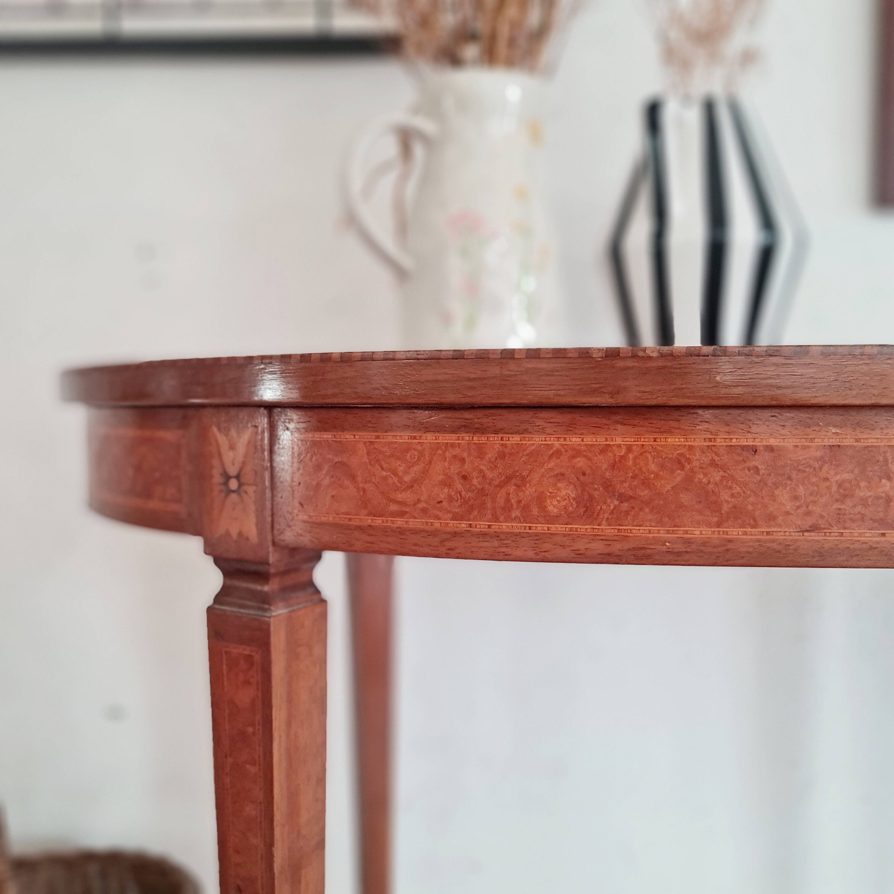 Oval inlaid table made in Germany by Sohn & Cie