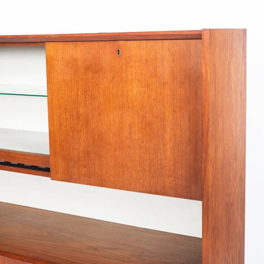 Scandinavian style vintage sideboard. Teak wood. France, 1960s.