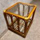 Table basse en rotin vintage