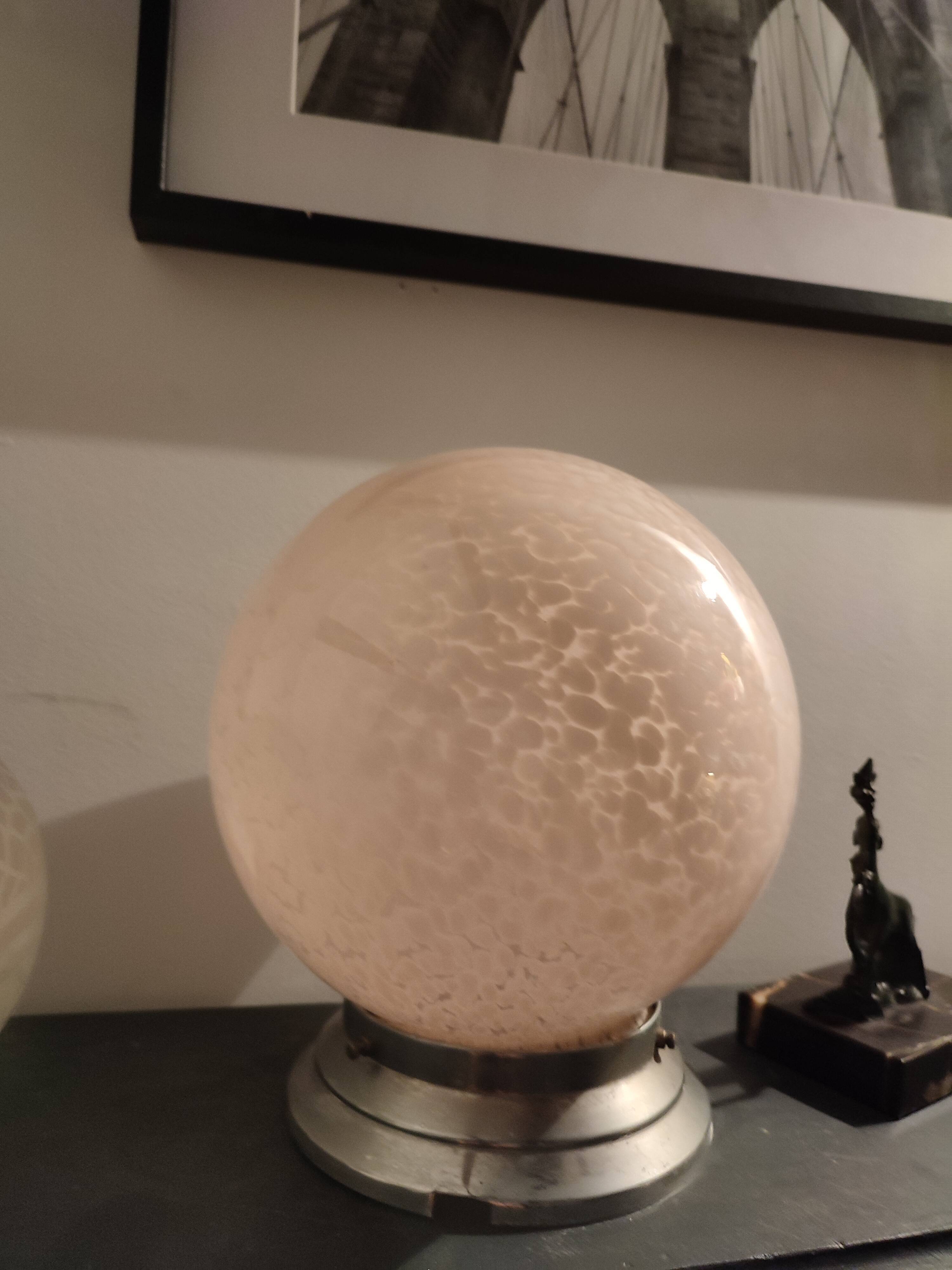 Plafonnier art déco verre de clichy