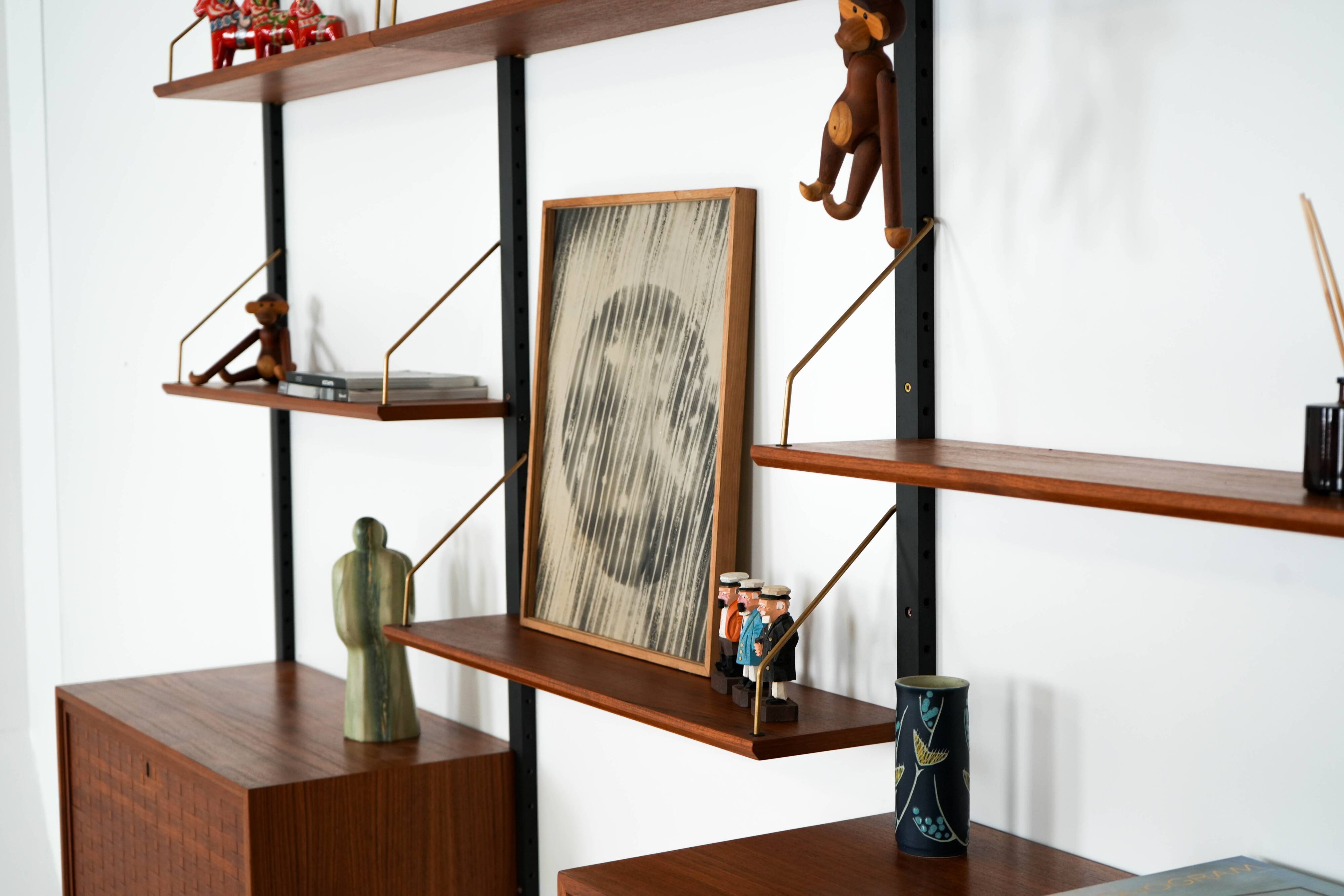 Teak modular shelving unit, Danish design, 1960s, designer: Poul Cadovius