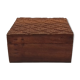 Rectangular wooden box deco in relief 15 cm x 13 cm
