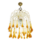 Lustre en verre de Murano ambré – Italie