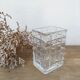 Glass vase with raised squares