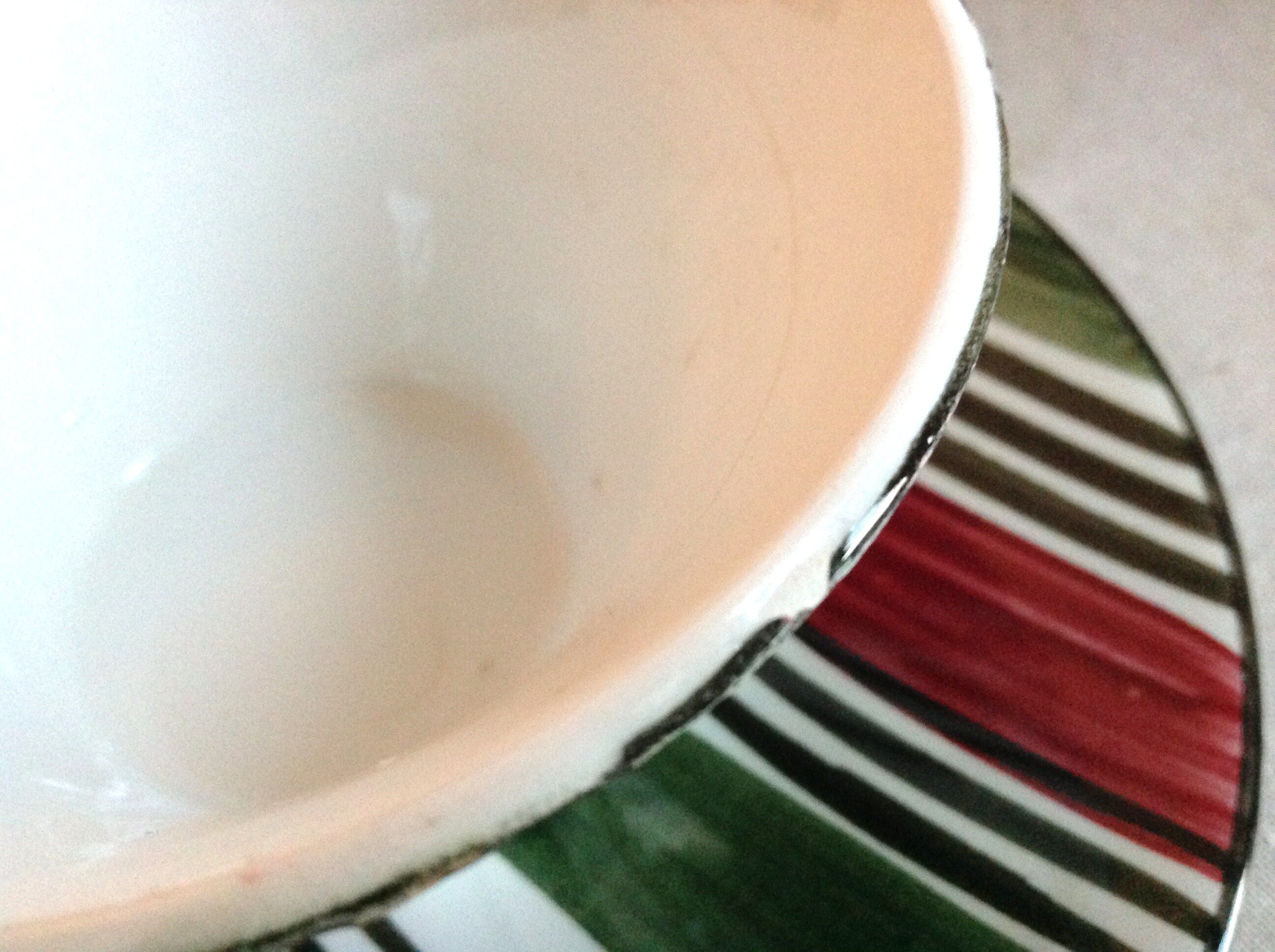 Cups and saucers polychrome Sarreguemines decoration Feria, vintage 30s-50s