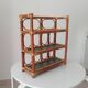 Vintage wall shelf in bamboo and rattan 70s/80s