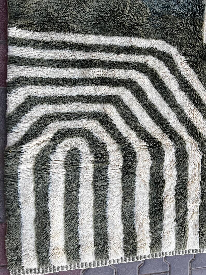 Green Beni Mrirt Rug Custom Made Moroccan Rug150/250cm