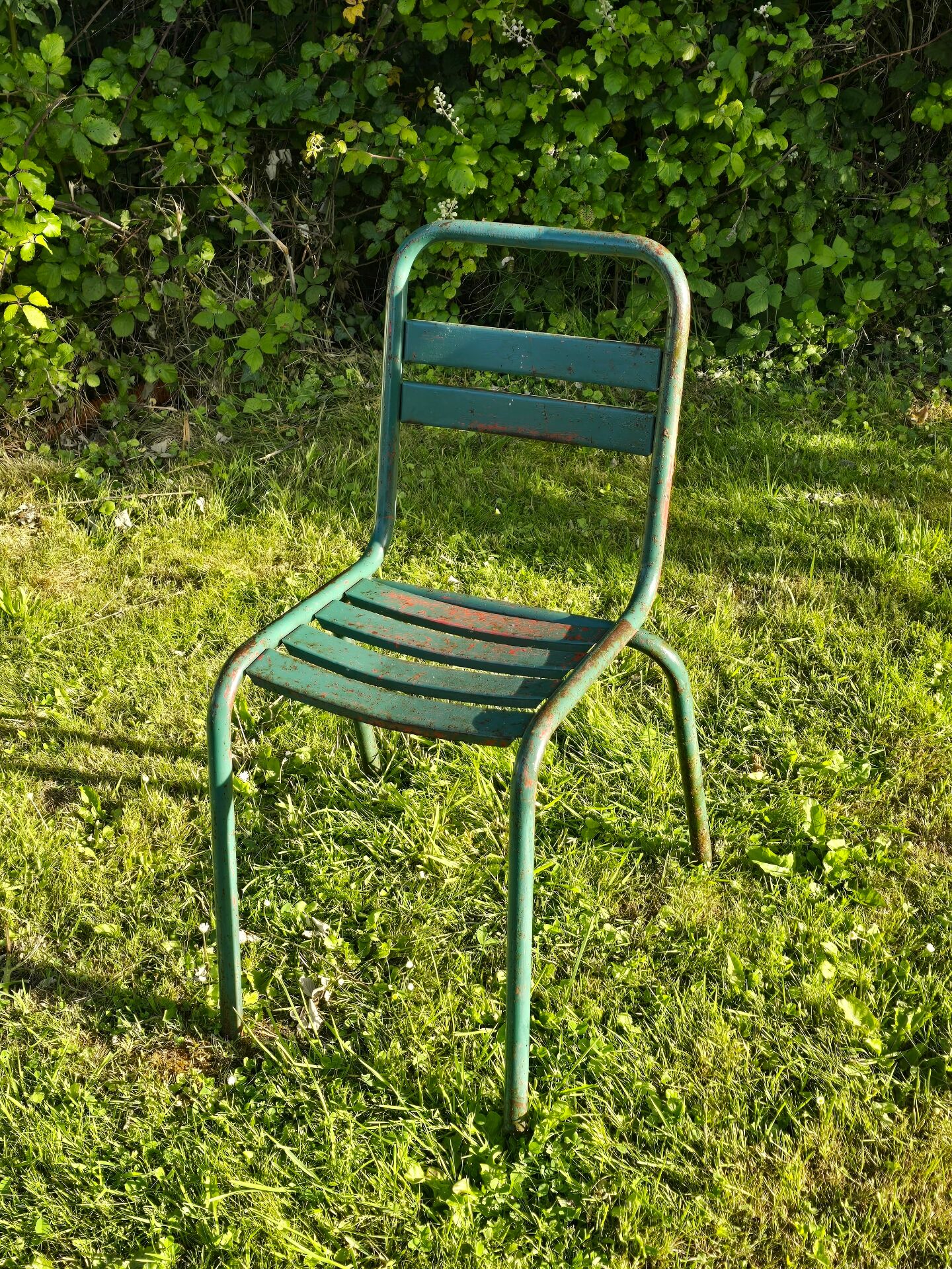 Chaise Tolix verte 1960