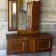 Coiffeuse vintage à miroir triptyque, années 1950