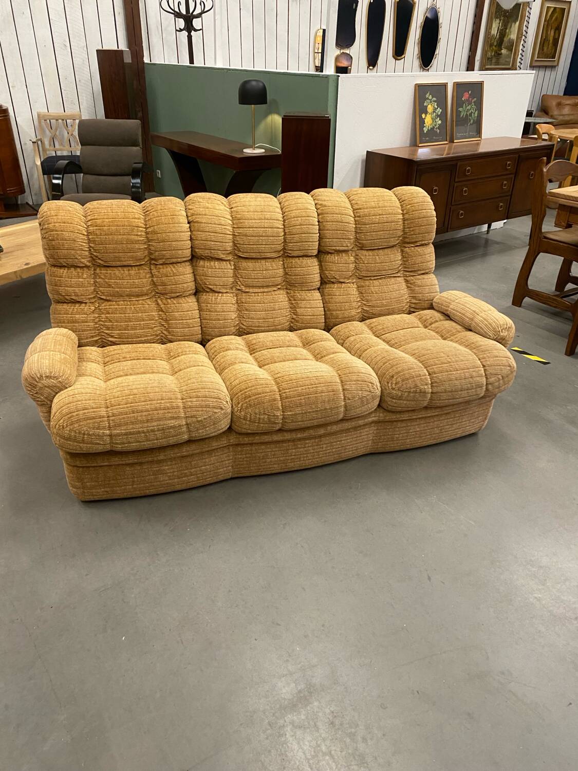 Salon modulable vintage en tissu
