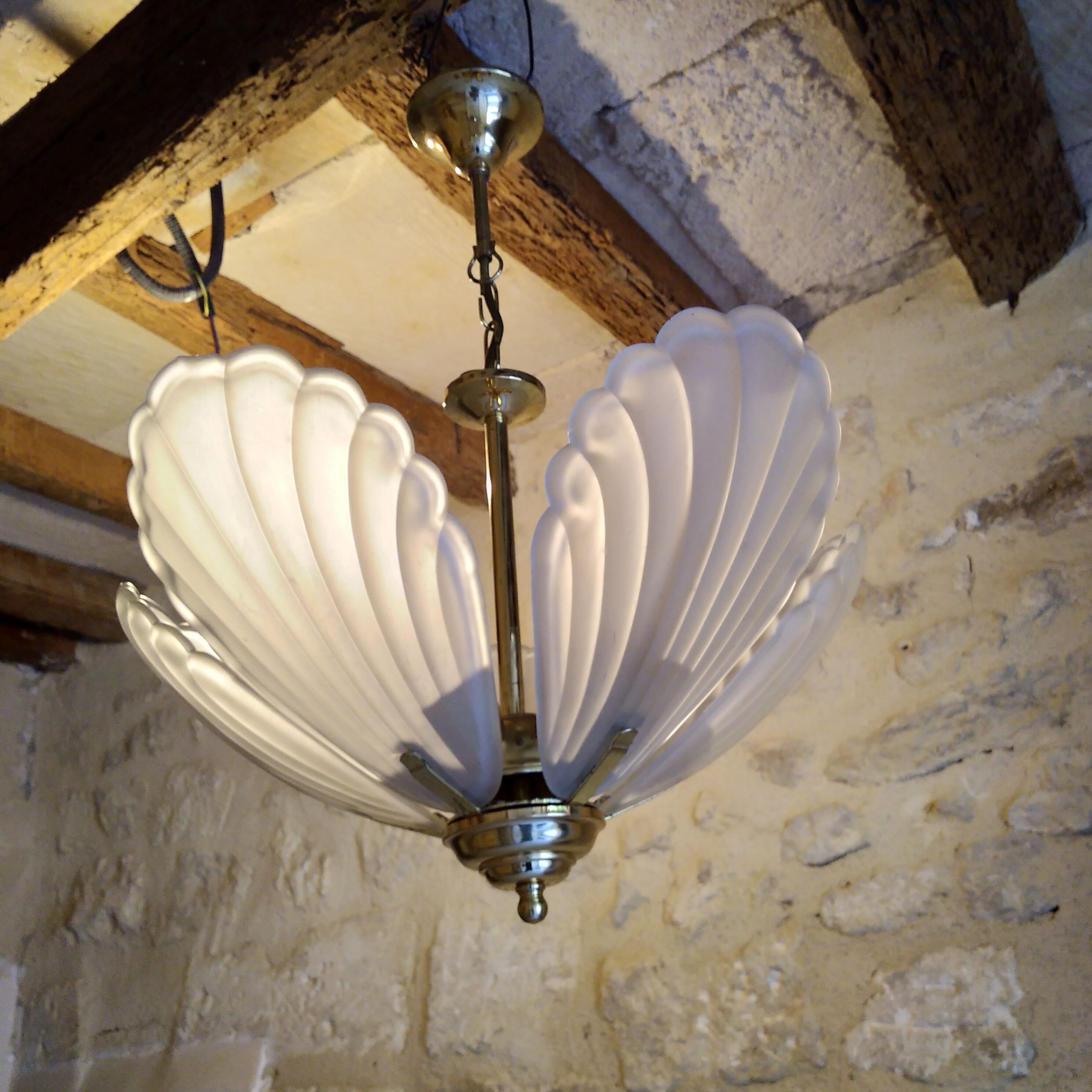 Chandelier murano shells 1970