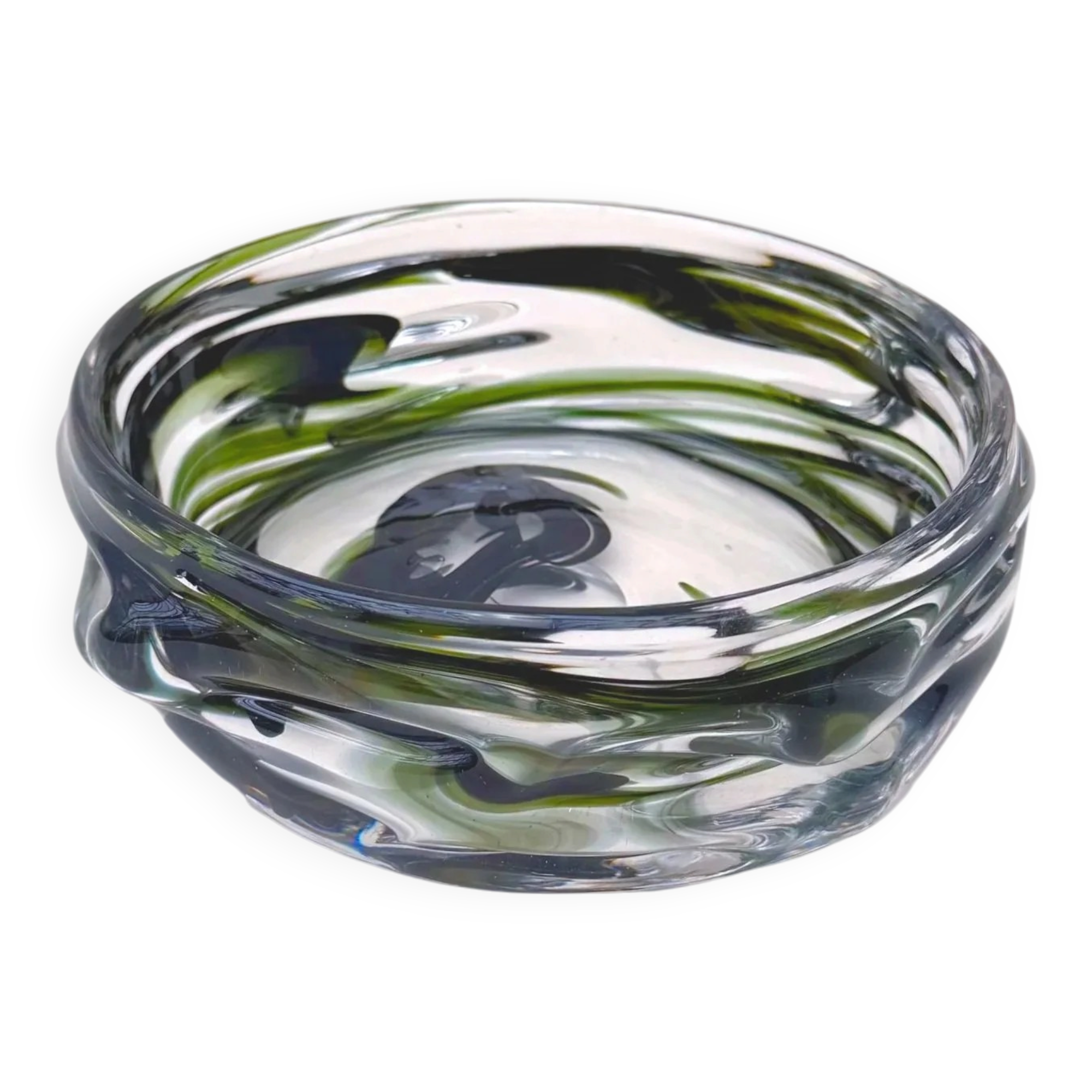 Blown glass vide poche from Murano, Italy 1970