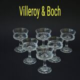 Villeroy & Boch Set of Lucretia 1970s liqueur glasses  Villeroy & Boch Lucretia liqueur set