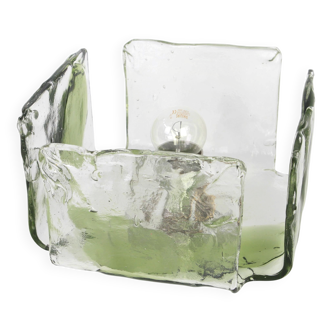 Large glass wall lamp designed by Carlo Nason for Kalmar, 1960s.