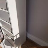 Vintage metal clamshell cabinet