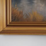 Tableau « Deux cerfs au bord de l'eau », design danois, années 1960, par Wolmer Zier