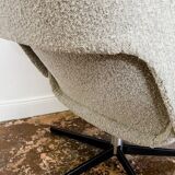 Customizable Large Plywood Swivel Lounge Chair, 1970s,