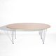 Vintage dining table Super-Ellipse by Piet Hein, Bruno Mathsson and Arne Jacobsen for Fritz Hansen, birch from Karelia.
