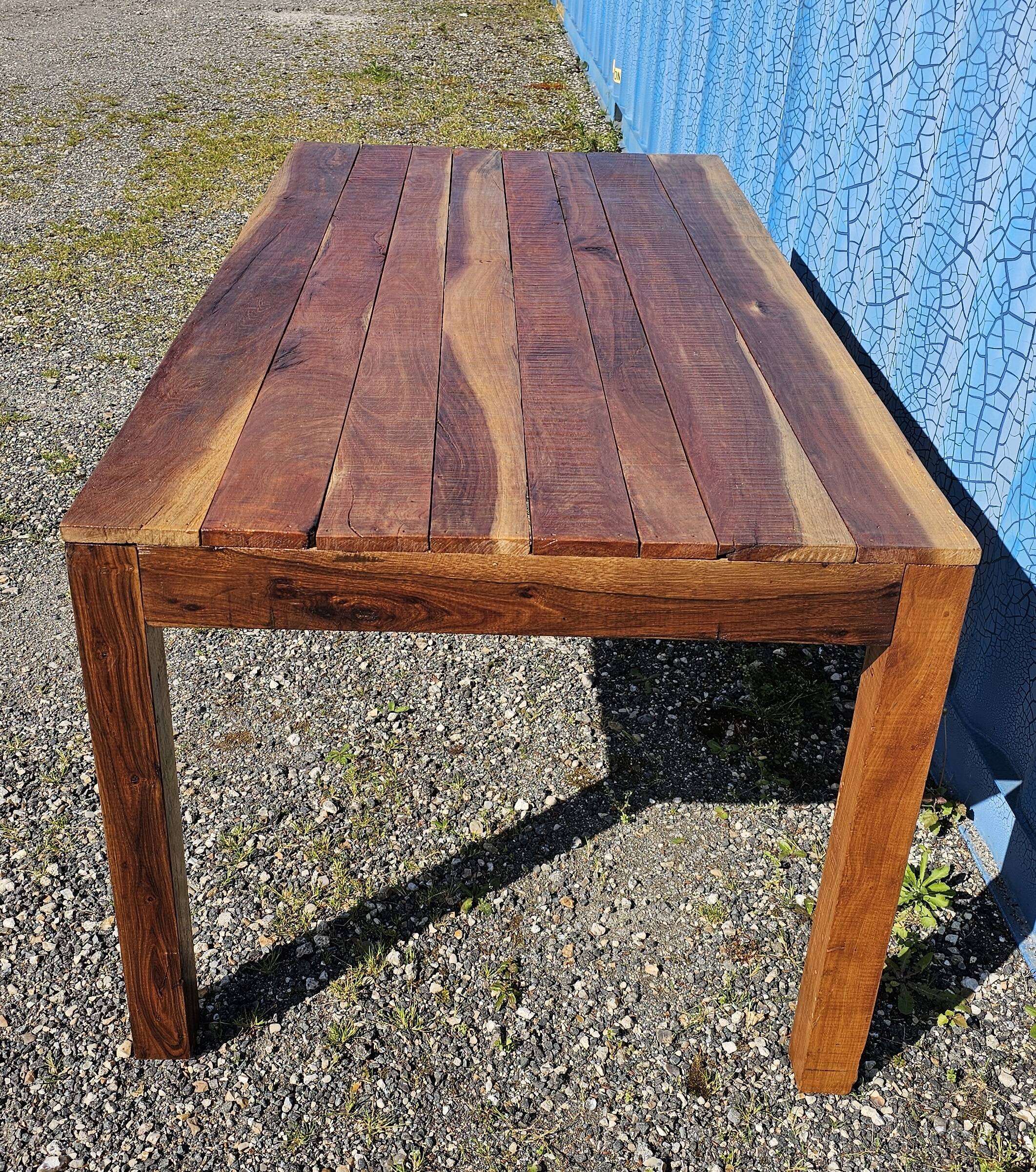 Rectangular teak dining table