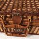 Two tone wicker suitcase