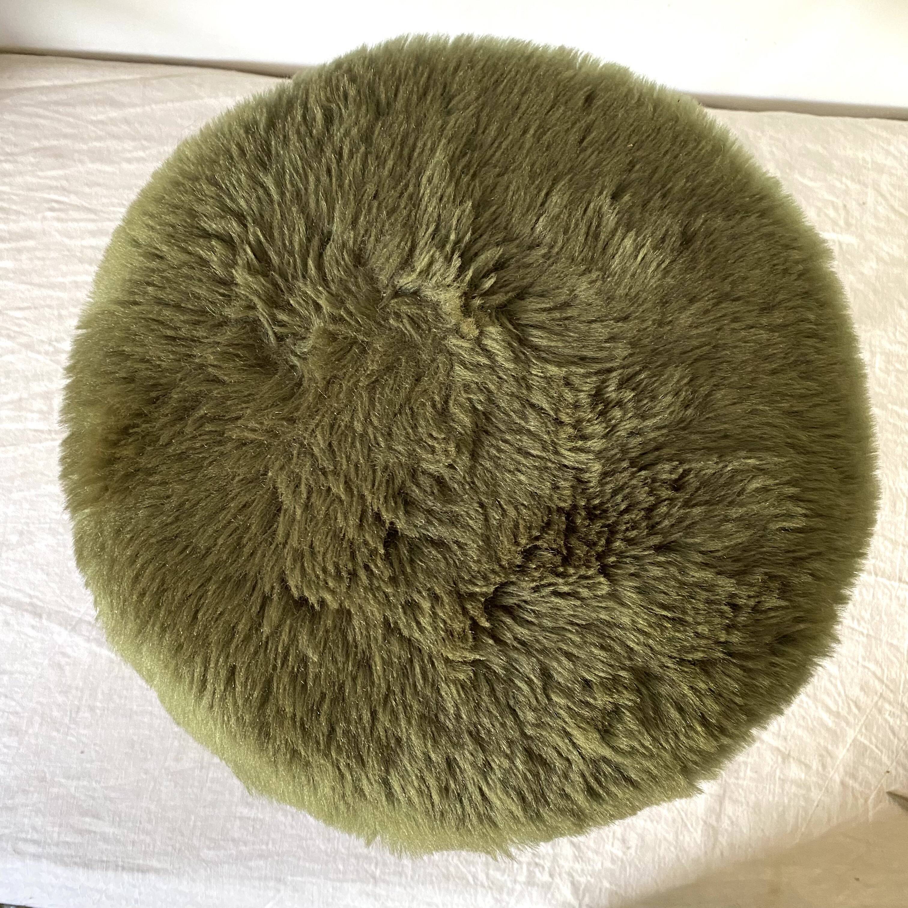 Pelfran khaki moumoute stool, 1960s