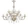 Grand Imperial “Rigadin” Murano Glass Chandelier in Transparent and Gold
