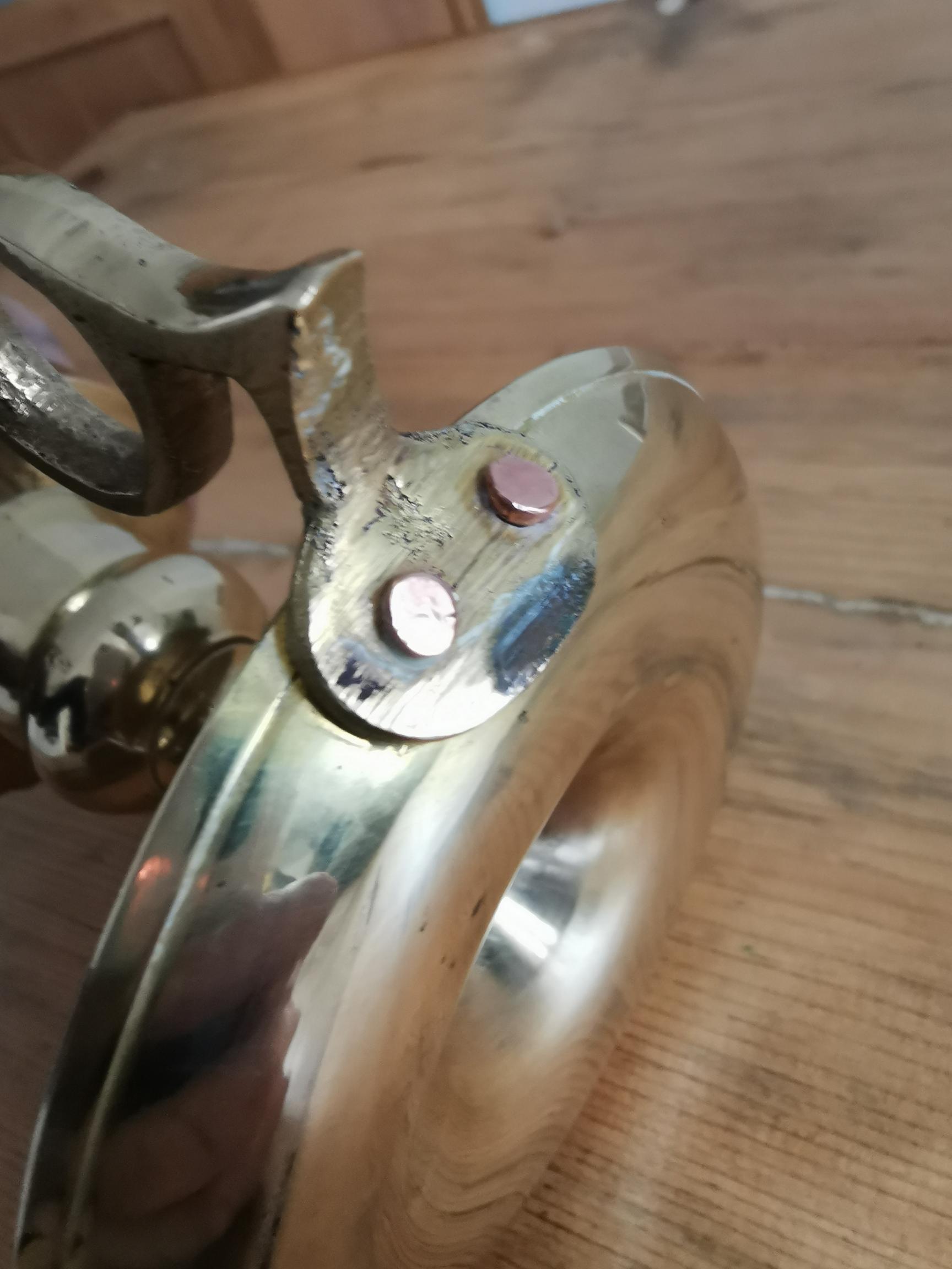 Brass cellar rat candle holder