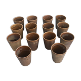Set of 14 sandstone cups