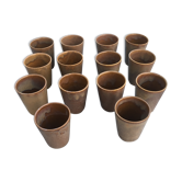 Set of 14 sandstone cups