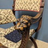 Pair of Renaissance style walnut armchairs