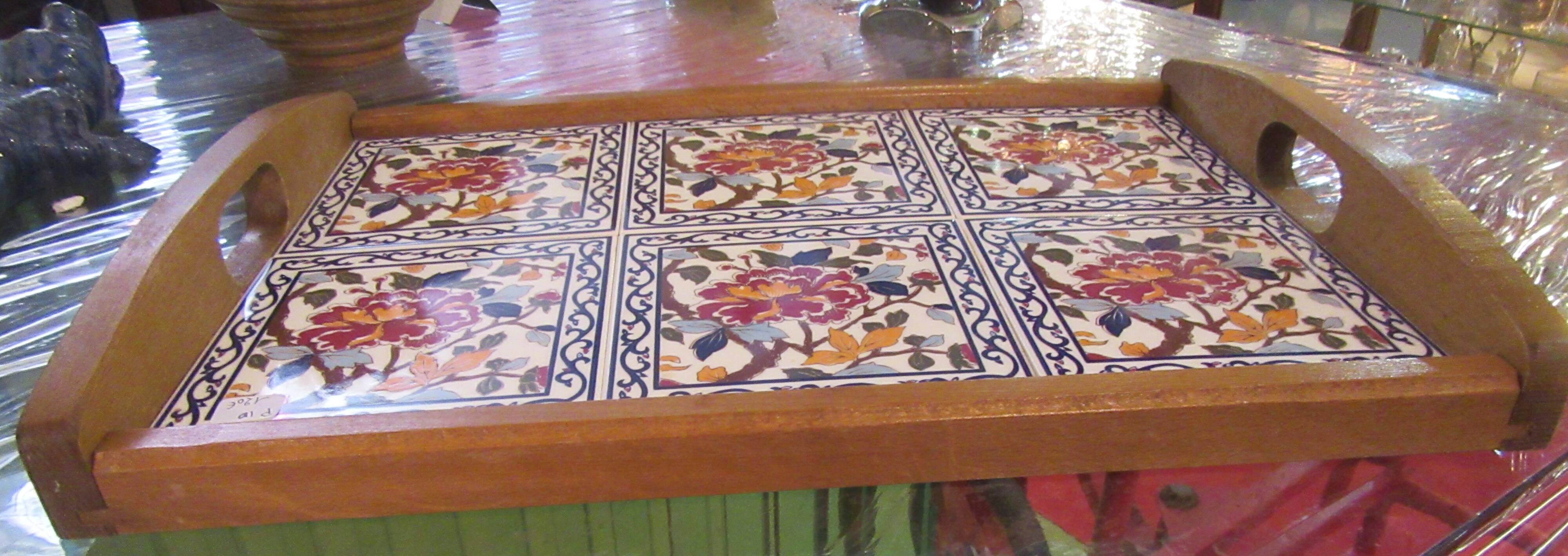 Tile plateau from GIEN and wood