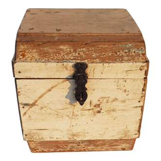 Old teak chest with original unbleached patina