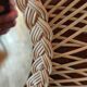 Vintage rattan sun mirror, 51 cm