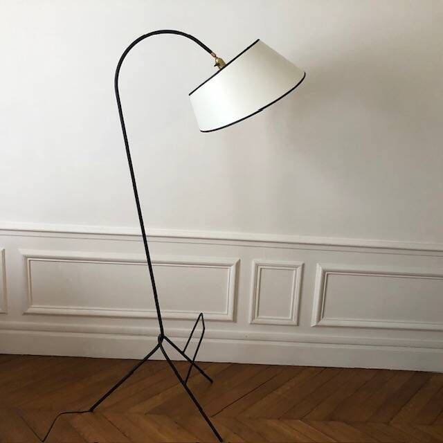 Tripod floor lamp and magazine rack 1950