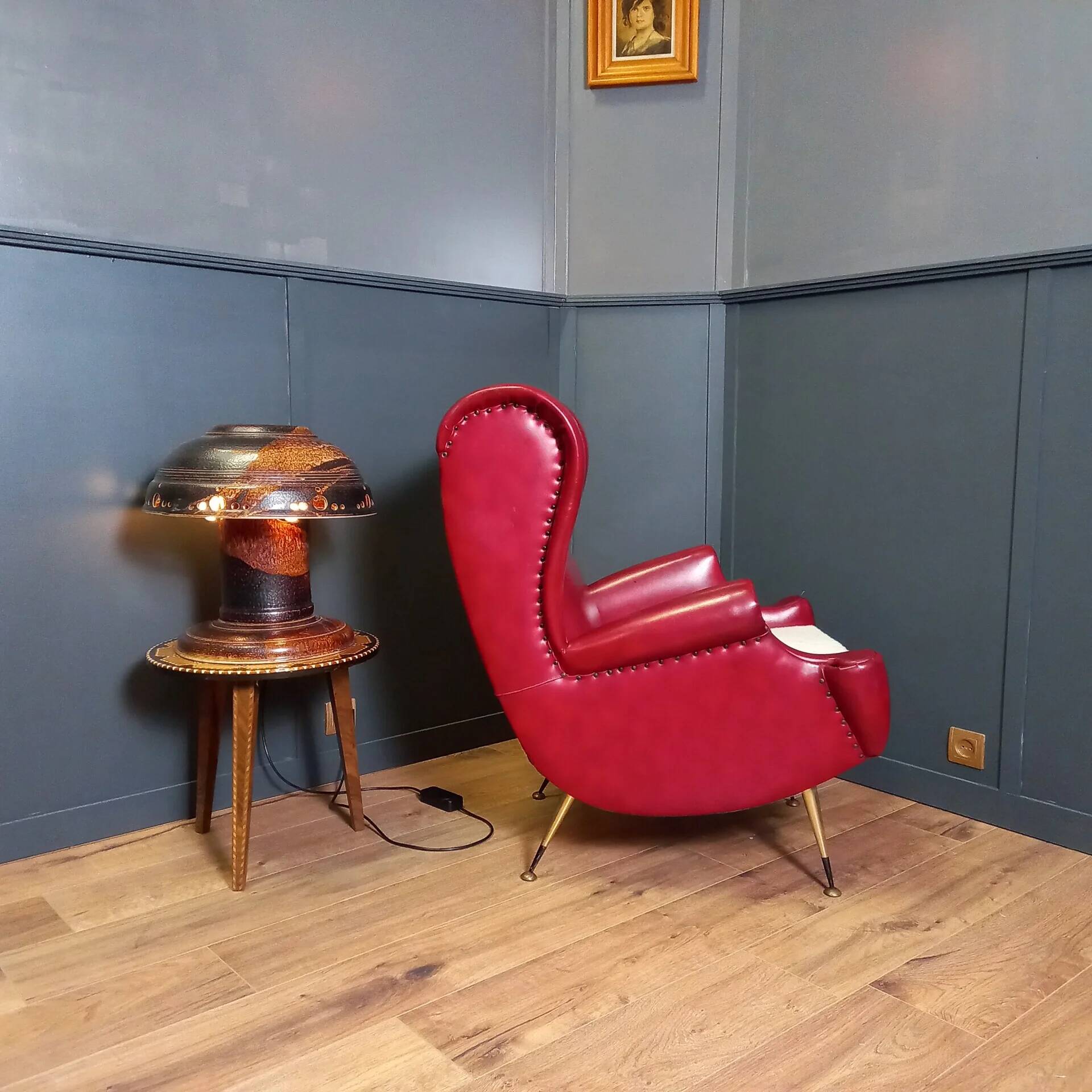 Chaise lounge vintage italienne
