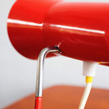 Vintage czechoslovakian red table lamp Drupol 21616, 1960s