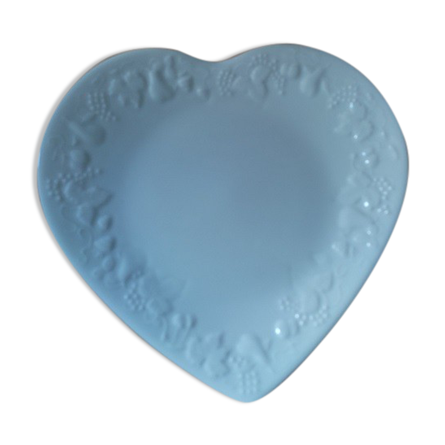 Heart plate porcelain limoge decoration fruits