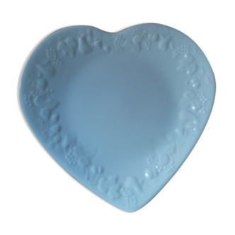 Heart plate porcelain limoge decoration fruits