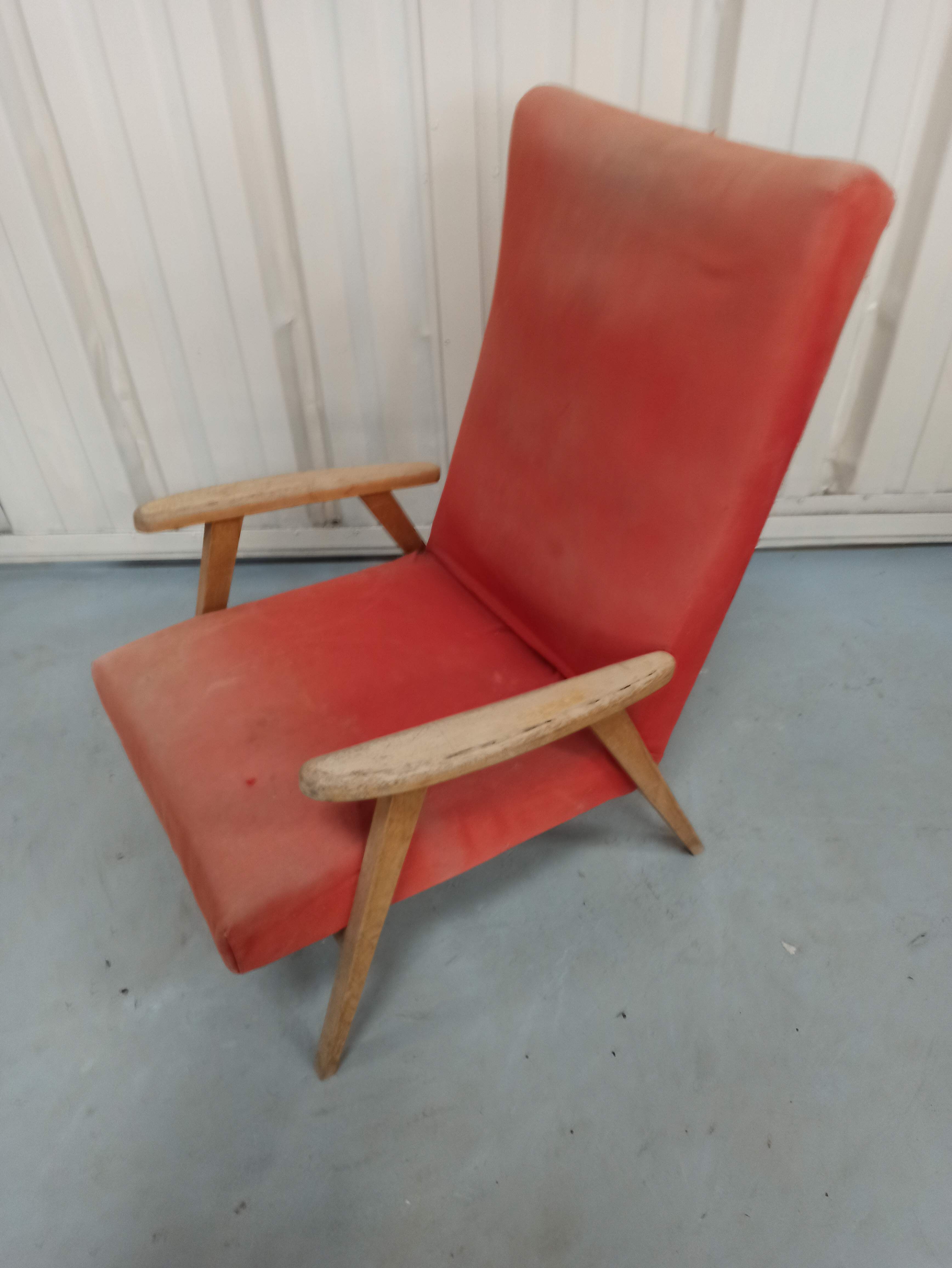 Set 3 armchairs compass feet