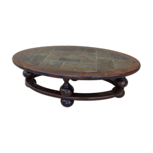 table basse année 80 - ardoise