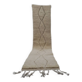 Tapis en laine naturelle traditionnelle artisanale taille 75/300 cm