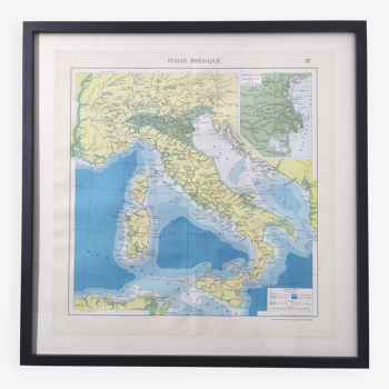 Italy Europe Venice vintage map 43x43cm from 1950